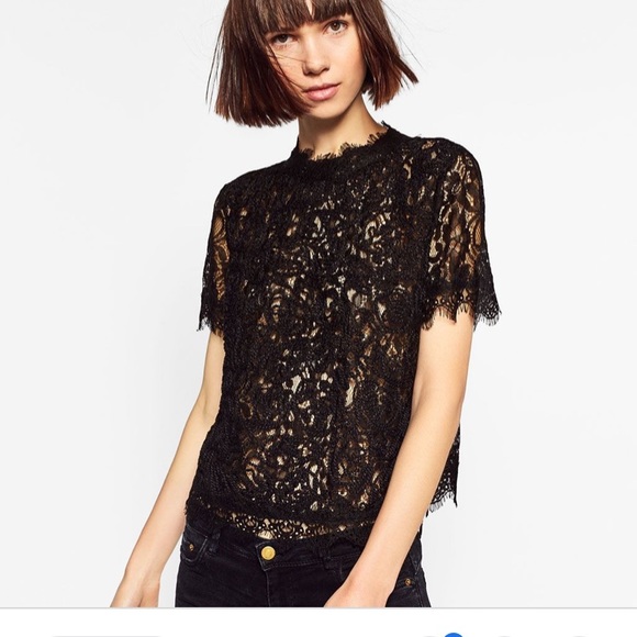 Zara Tops - Zara Crop lace top